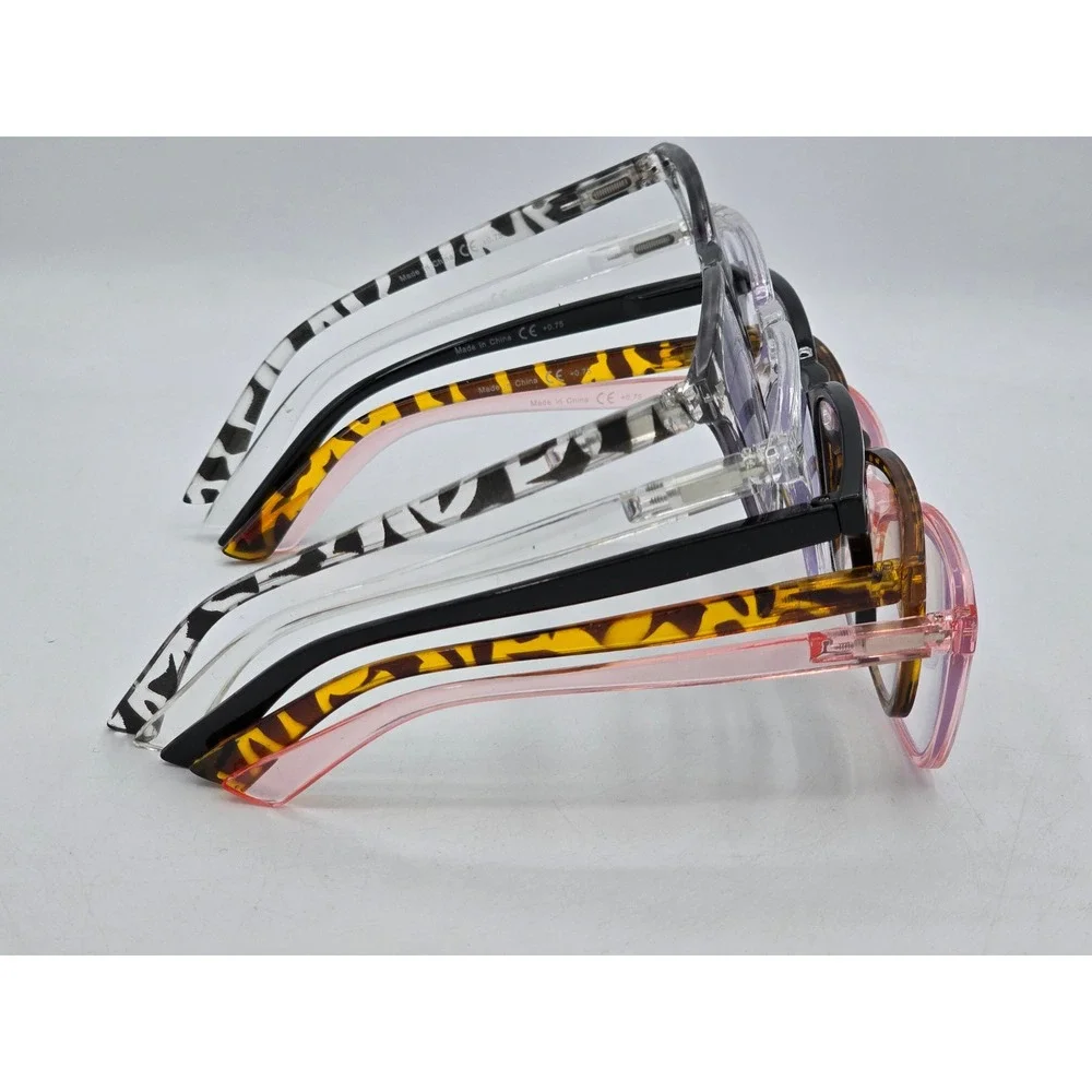 Reading Glasses 5 Pack Blue Light Blocking Nerd Eyeglasses Mix 0.75 - New